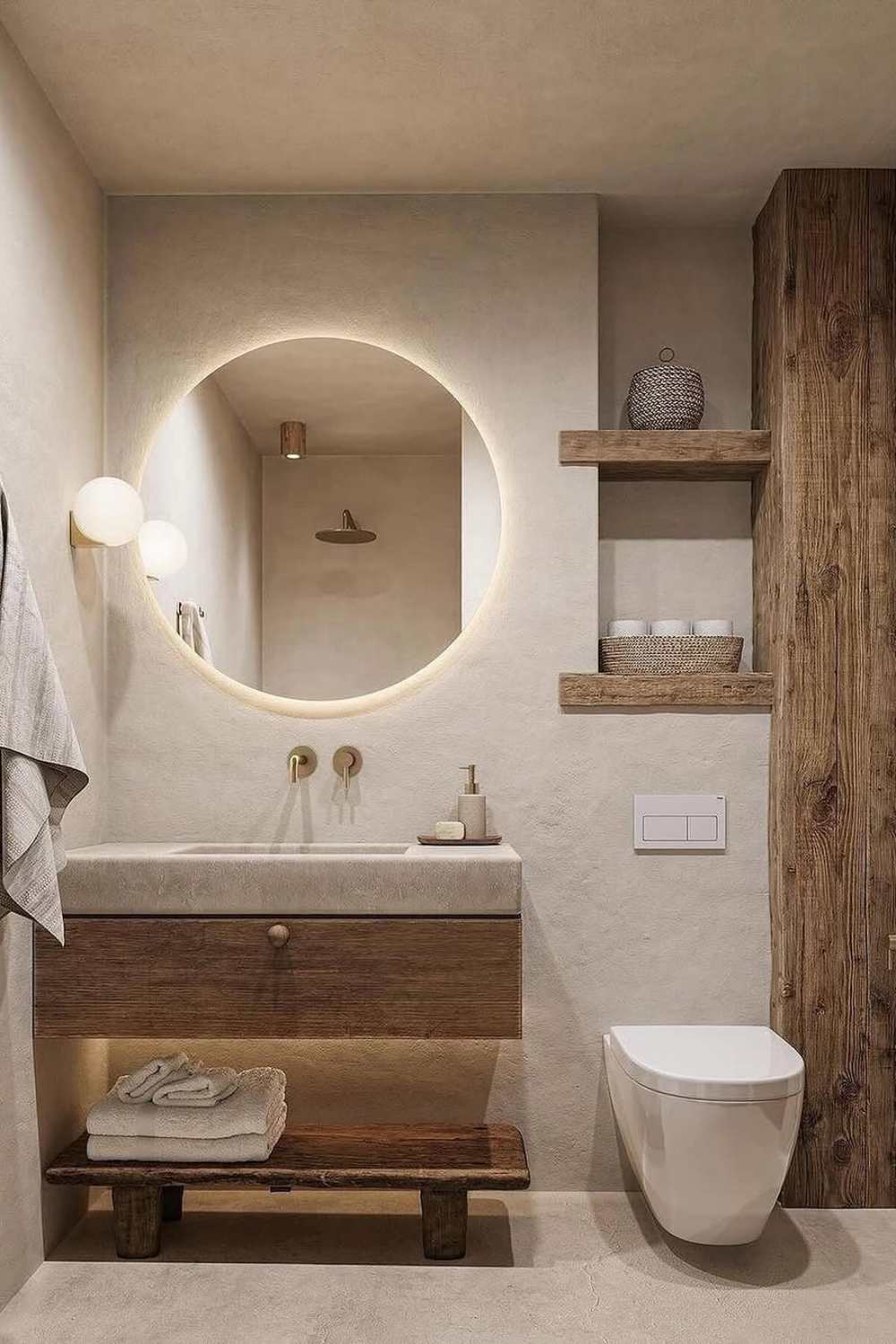 budget-friendly Japandi bathroom retreat