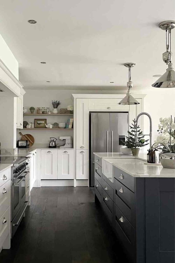 Dark Wood Floors: Contrast Done Right