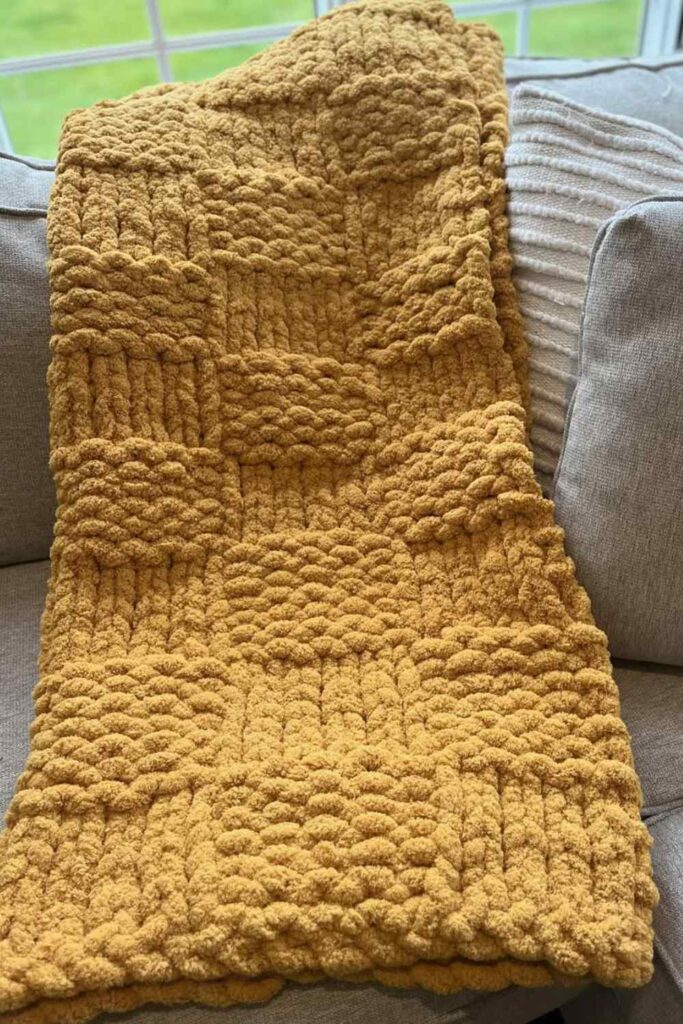 Basketweave Stitch Blanket
