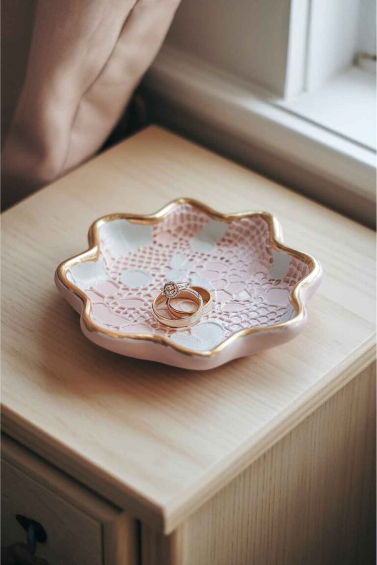 How to Make an Air Dry Clay Embossed Dish (Easy Tutorial)