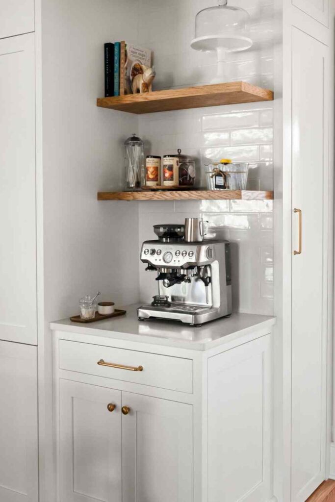 2. The Under-Shelf Basket: Small Space Coffee Station Hero